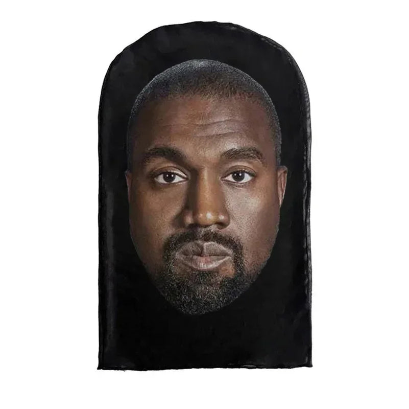 New 3D Printed Kanye Mask Drake Elastic Mesh Full Face Mask for Unisex Cosplay Headwear Party Simulation Balaclava Hat Headgear